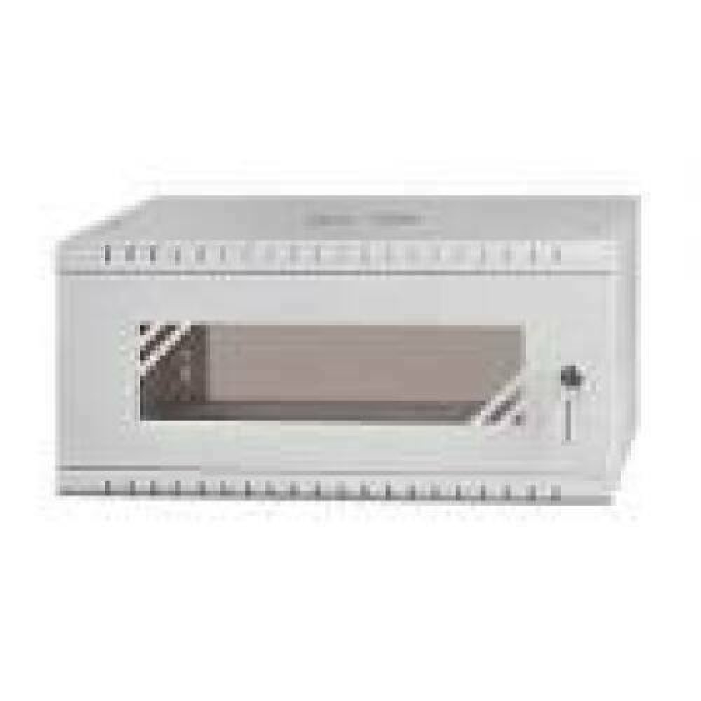 NETRACK Hanging cabinet ECO-Line Rack 19inch 4U / 350mm - gray glass door