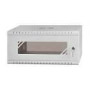 NETRACK Hanging cabinet ECO-Line Rack 19inch 4U / 350mm - gray glass door