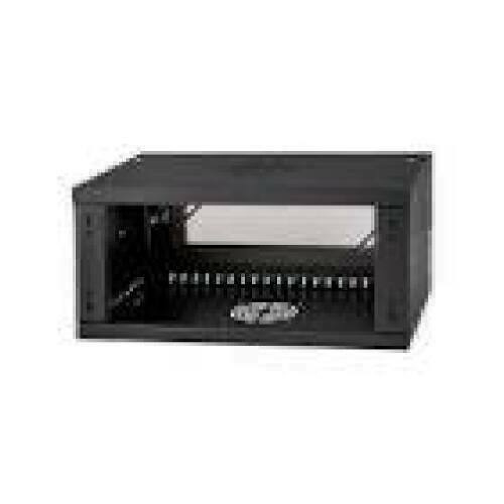 NETRACK Hanging cabinet ECO-Line Rack 19inch 4U / 350mm - black glass door