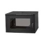 NETRACK ECO-Line Rack 19inch 6U/450mm - black glass door