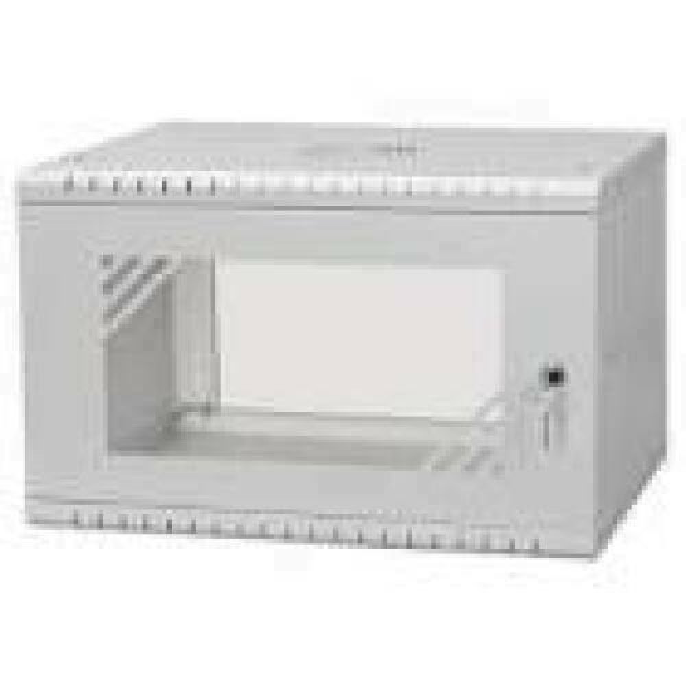 NETRACK Hanging Cabinet ECO-Line Rack 19inch 9U / 450mm - gray glass door
