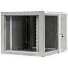 NETRACK 019-090-66-021 wall/hanging cabinet 19 9U/600 mm glass door grey remov. side pan.