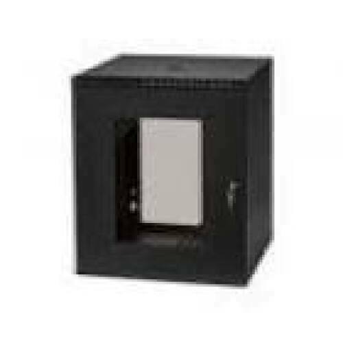 NETRACK Hanging cabinet ECO-Line Rack 19inch 12U / 450mm - gray glass door