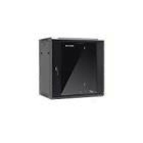 NETRACK 019-120-645-022 wall/hanging cabinet 19inch 12U/450 mm glass door black remov. side pan.