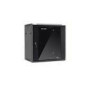 NETRACK 019-120-645-022 wall/hanging cabinet 19inch 12U/450 mm glass door black remov. side pan.