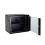 NETRACK 019-150-645-022 wall/hanging cabinet 19inch 15U/450 mm glass door black remov. side pan.