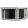 NETRACK 019-150-66-021 wall/hanging cabinet 19inch 15U/600 mm glass door grey remov. side pan.