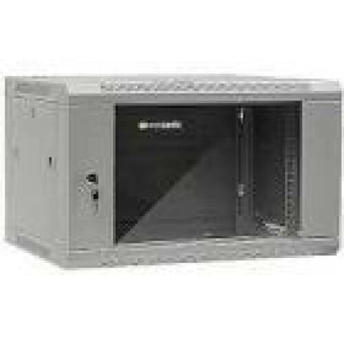 NETRACK 019-180-645-021 wall/hanging cabinet 19inch 18U/450 mm glass door grey remov. side pan.