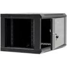 NETRACK 019-180-645-022 wall/hanging cabinet 19inch 18U/450 mm glass door black remov. side pan.