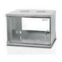 TECHLYPRO 022212 Wallmount cabinet ECO 19 6U/320 mm glass door assembled grey
