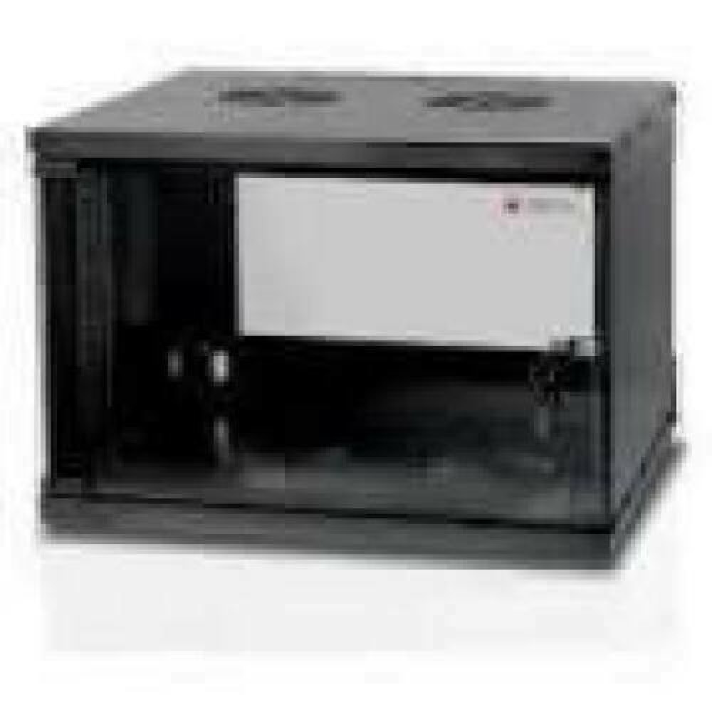TECHLYPRO 022212 Wallmount cabinet ECO 19 6U/320 mm glass door assembled grey