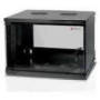 TECHLYPRO 022212 Wallmount cabinet ECO 19 6U/320 mm glass door assembled grey