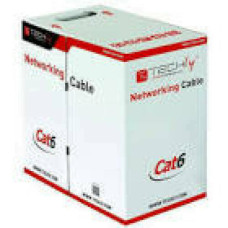 TECHLYPRO 022823 UTP Cat6 bulk cable 4x2 solid CCA 305m box gray