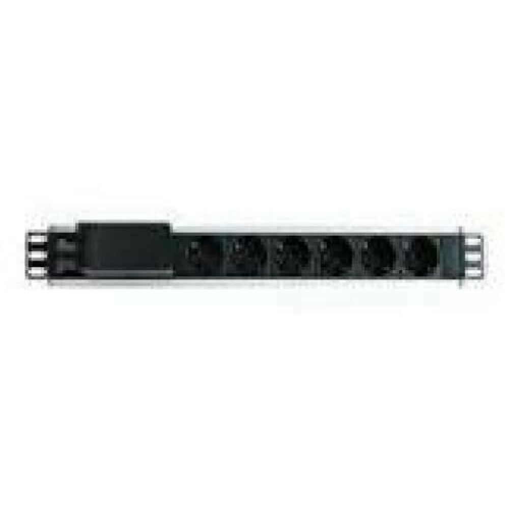 TECHLYPRO 023233 Rack 19inch 1.5U power strip 250V/16A 6x Schuko 3m double air switch