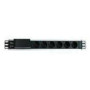 TECHLYPRO 023233 Rack 19inch 1.5U power strip 250V/16A 6x Schuko 3m double air switch