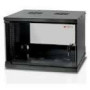 TECHLYPRO 023592 Pro Wallmount cabinet ECO 19 6U/320 mm glass door assembled black