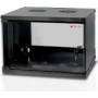 TECHLYPRO 023608 Wallmount cabinet ECO 19 6U/450 mm glass door assembled black