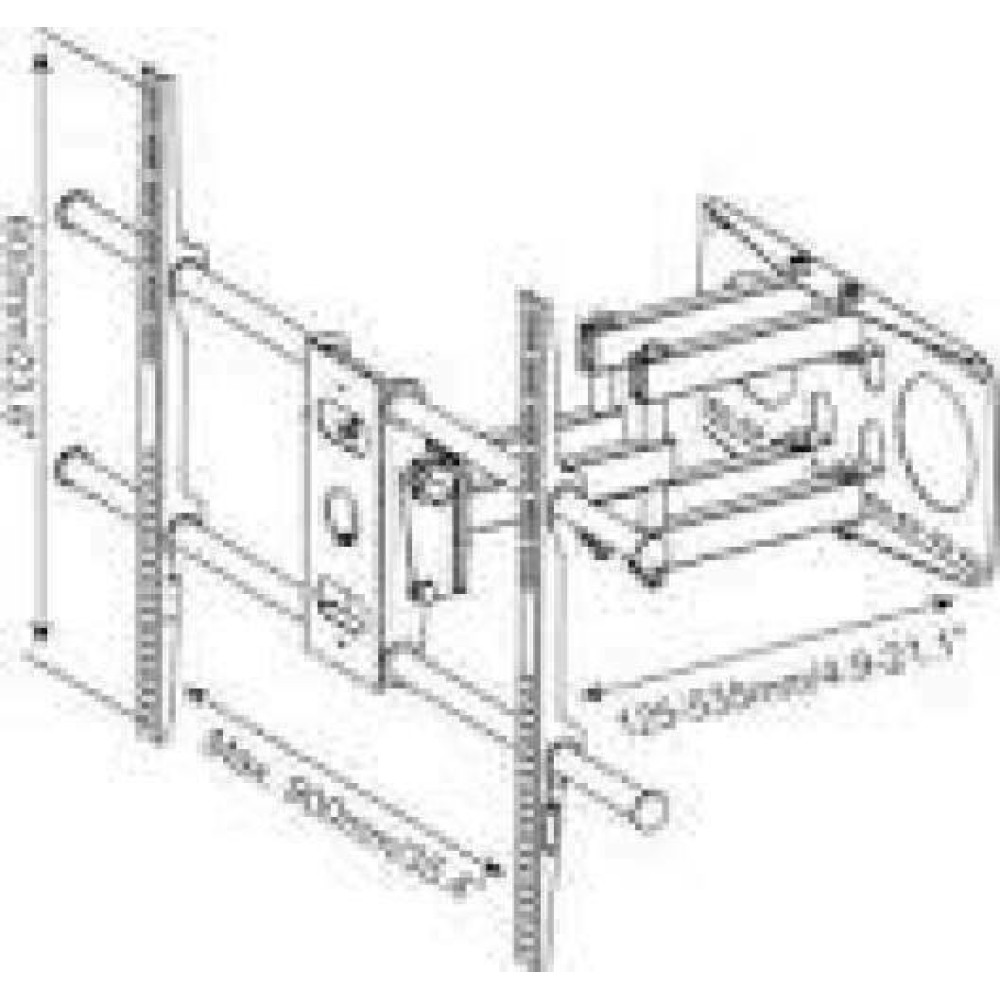TECHLY 025886 Wall mount for TV LCD/LED/PDP 50-100 80 kg VESA full motion black