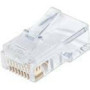 TECHLYPRO 028894 Modular plug RJ45 8P8C Cat6 UTP for solid wire 100 plugs in jar