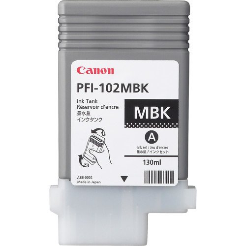 CANON PFI-102MBK dye ink cartridge matte black standard capacity 130ml 1-pack