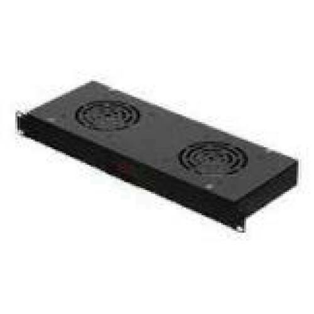 NETRACK 100-005-001-020 rack-mounted fans 19inch 2F with cable and thermostat black