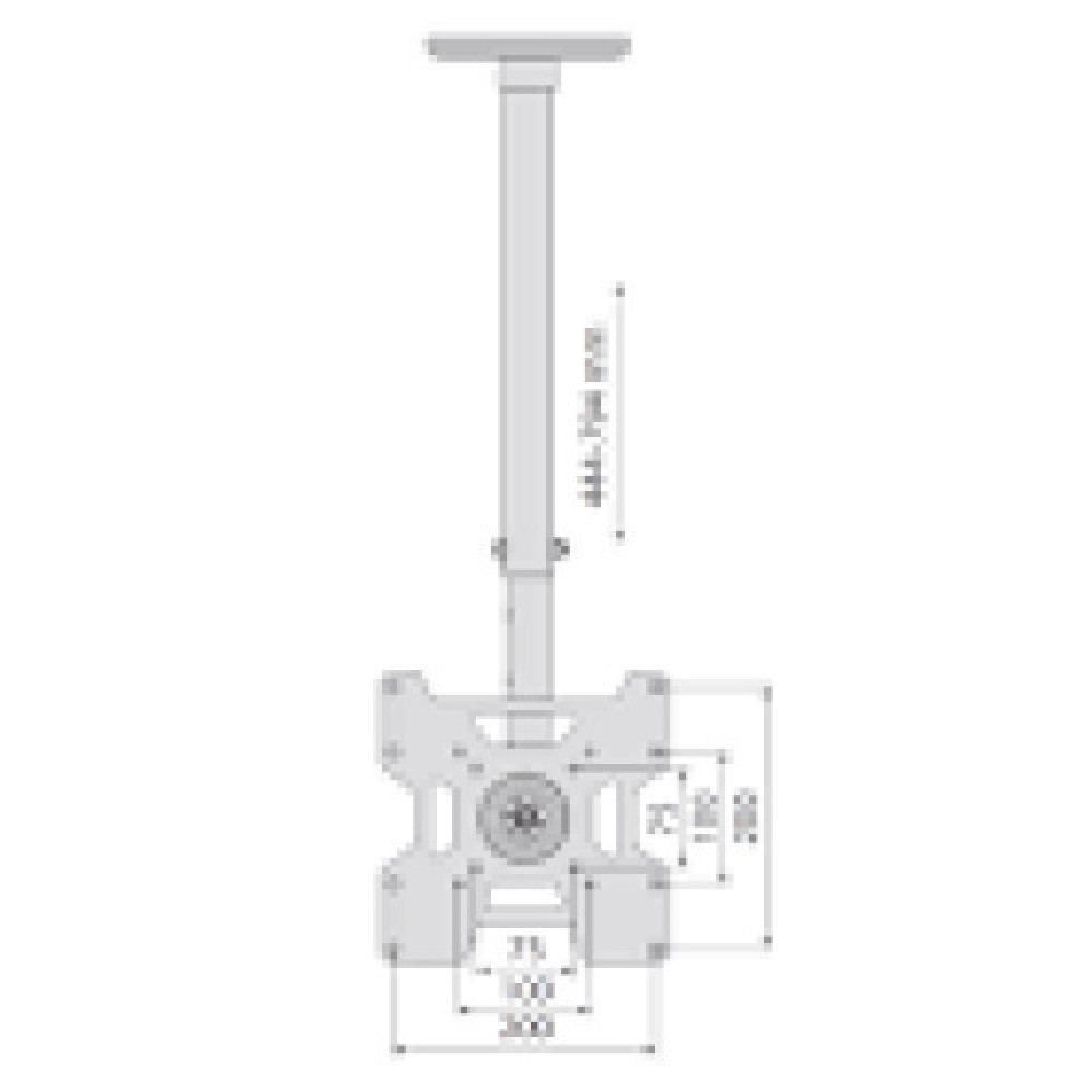 TECHLY 102345 Ceiling mount for TV LED/LCD/PLASMA 23-37 45kg adjustable VESA black