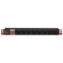 TECHLY Rack 19inch PDU 8 outputs with switch and with C20 plug 3m