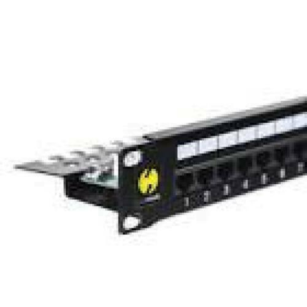 NETRACK 104-08 patch panel 19inch 24-ports cat. 6 UTP with shelf