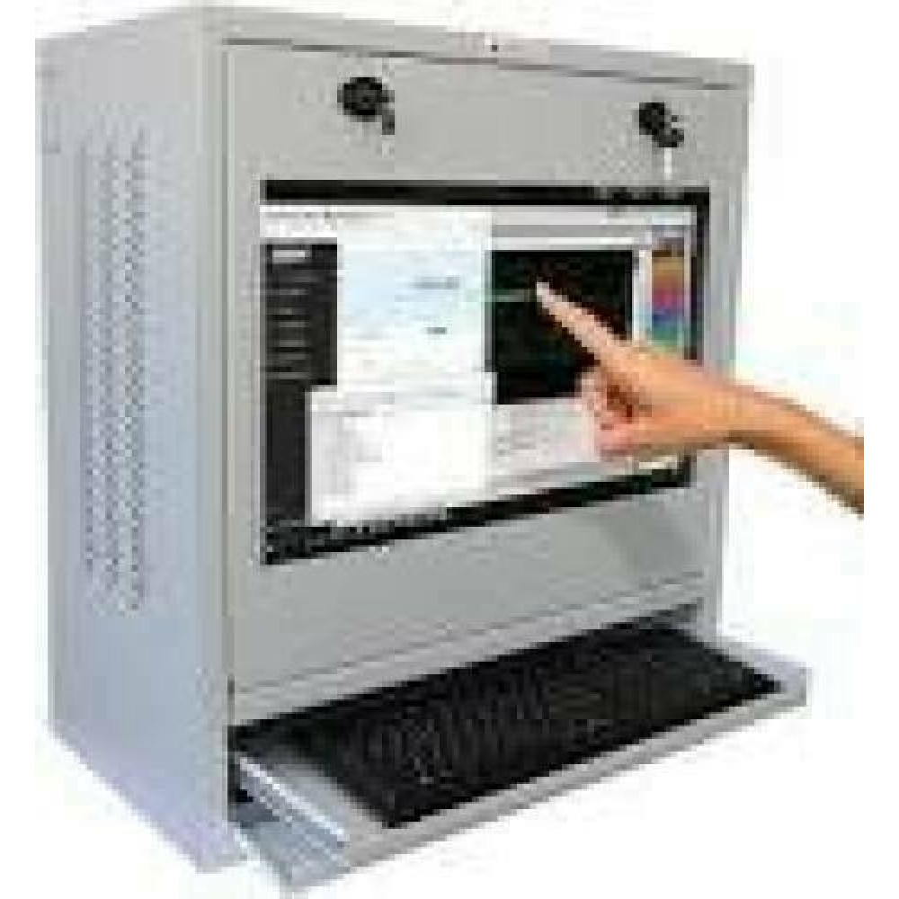 TECHLY PC LCD monitor and keyboard safety cabinet 22inch Grey