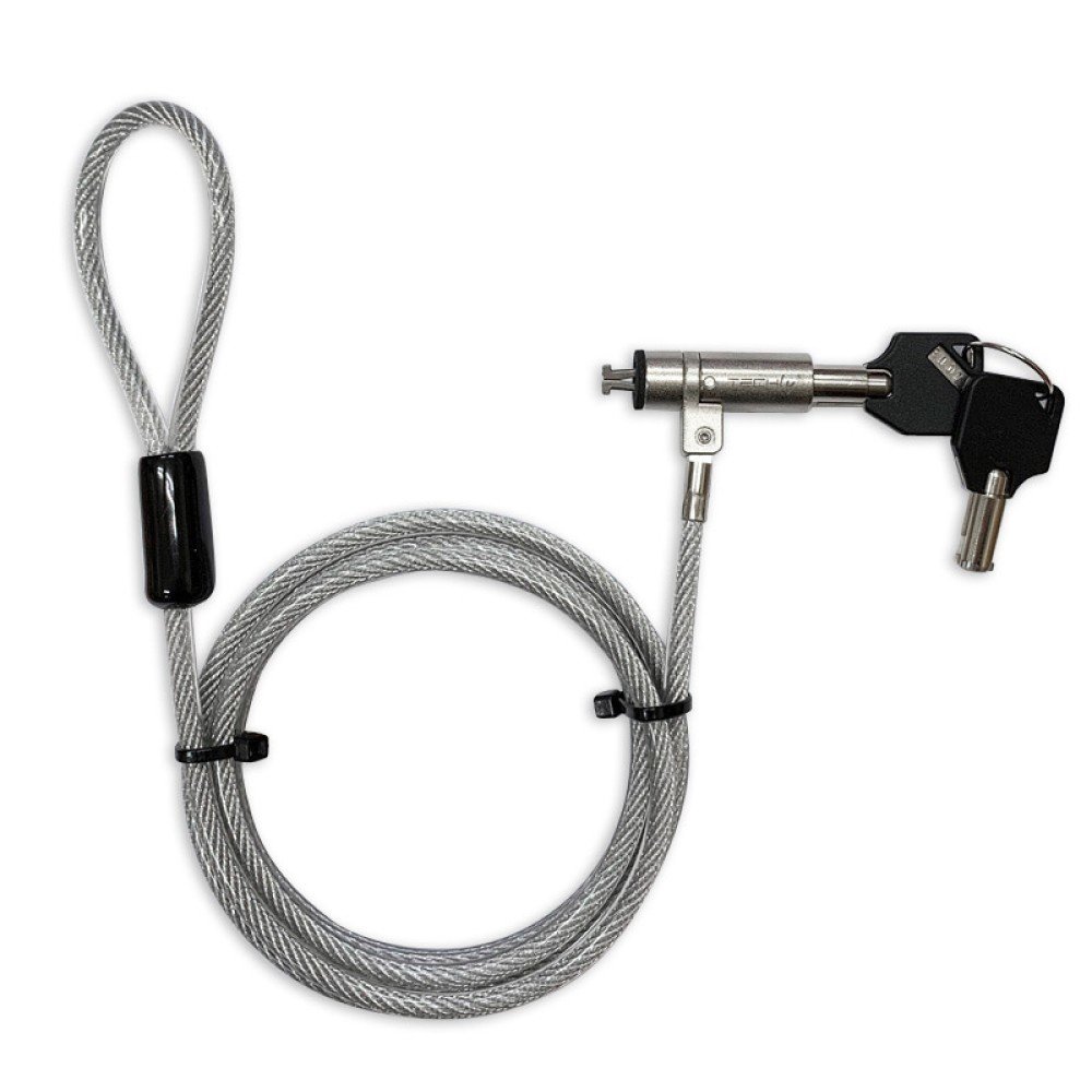 TECHLY 107289 Keyed notebook security cable lock for Nano Slot 2.5x5.5 180cm