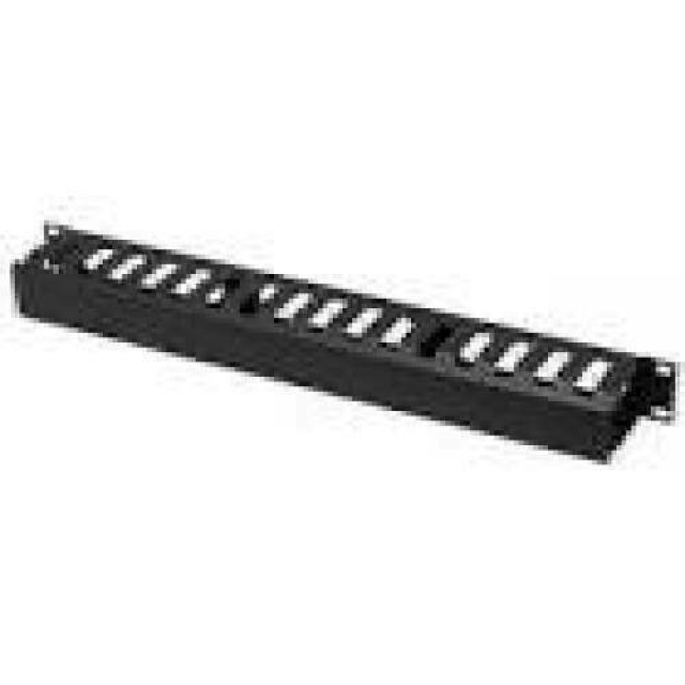 NETRACK cable organizer 19inch/1U - metal gray with cover