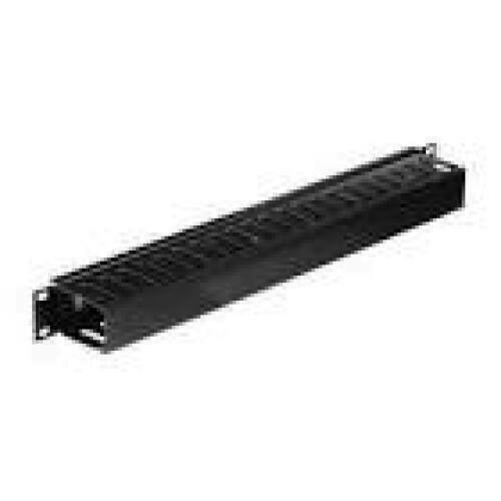 NETRACK cable organizer 19inch/1U - metal black with cover