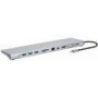 MANHATTAN USB-C PD 11-in-1 Triple-Monitor Docking Station with MST HDMI Mini DP VGA 4K30Hz 3x USB-A PD RJ45 Card Reader 3.5mm Audio