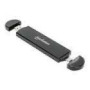 MANHATTAN M.2 NVMe and SATA SSD USB Enclosure USB-C 3.2 Gen 2 and A Male Connection For 2230/2242/2260/2280 SSDs with M Key/B+M Key
