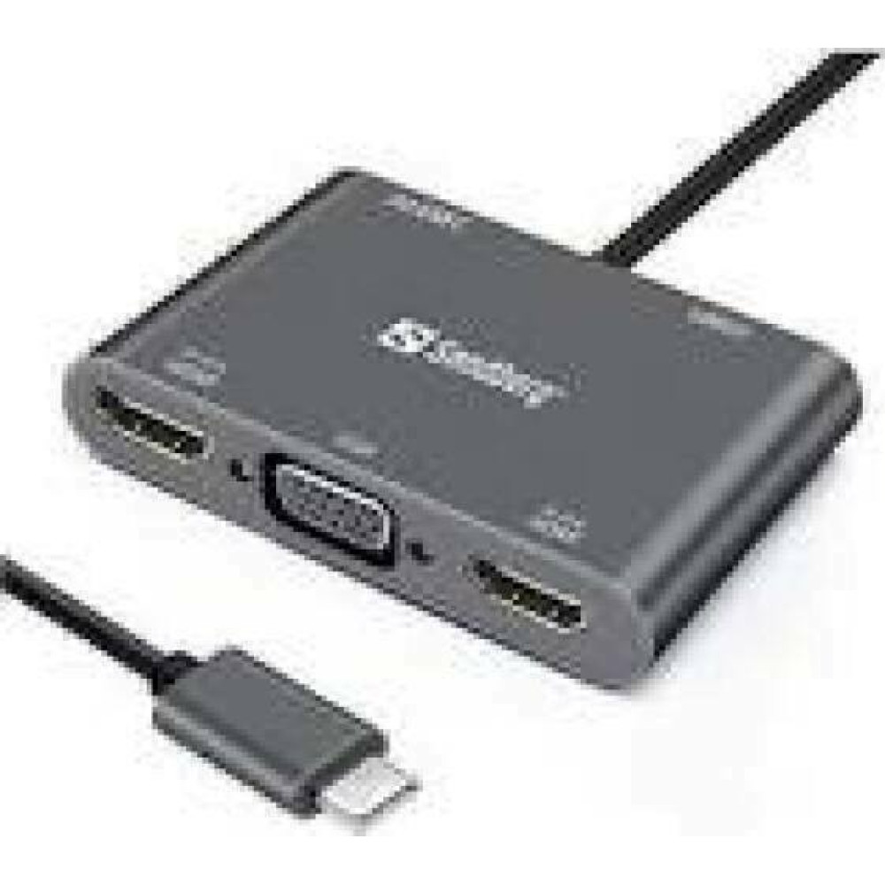SANDBERG USB-C Docking Station HDMI DP VGA SD USB USB-C