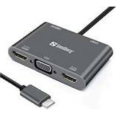 SANDBERG USB-C Docking Station HDMI DP VGA SD USB USB-C