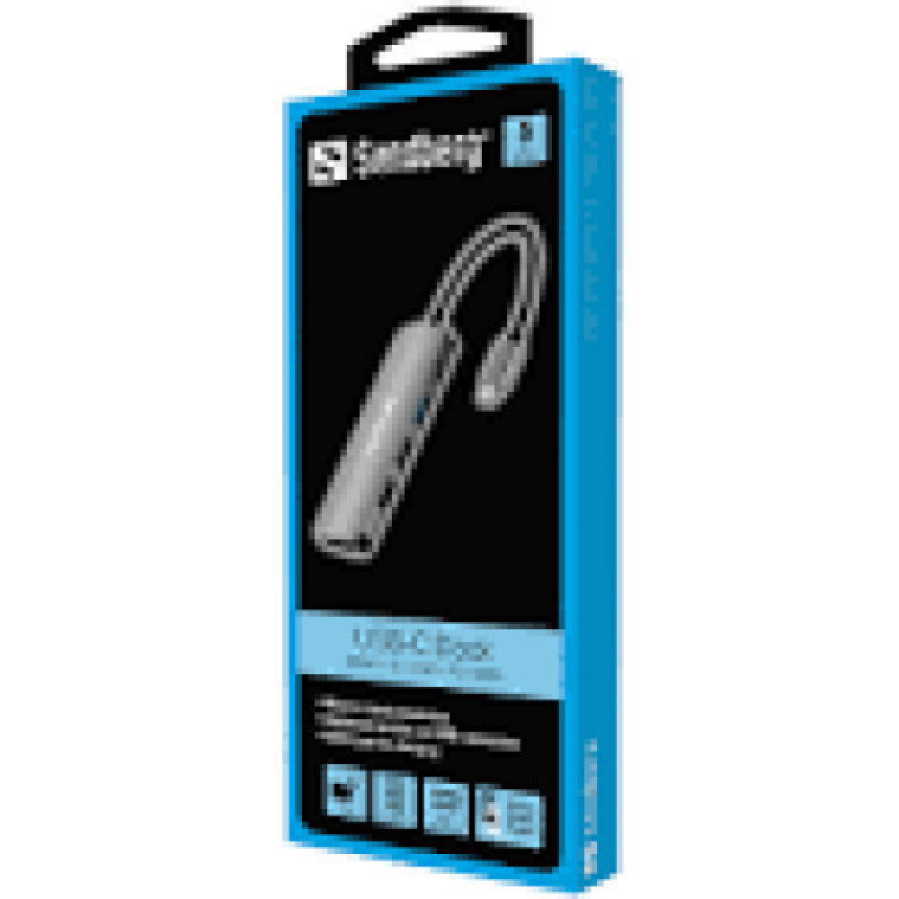 SANDBERG USB-C Dock HDMI+3xUSB+PD 100W