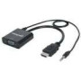 MANHATTAN HDMI to VGA Converter HDMI Male to VGA Female black Polybag