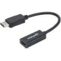 MANHATTAN DisplayPort to HDMI adapter DisplayPort Male to HDMI Female Passive Black length of cable 15.4cm 39.12inch