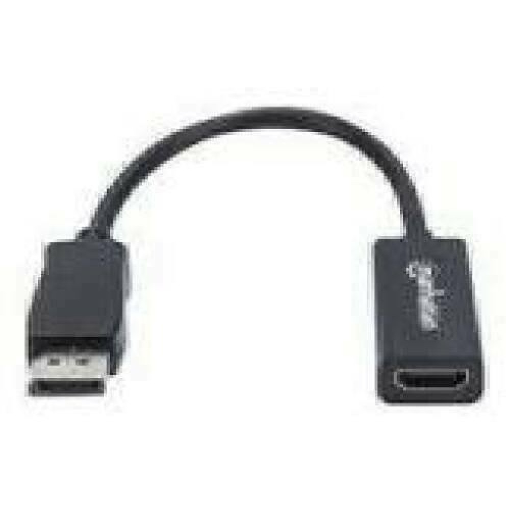 MANHATTAN DisplayPort to HDMI adapter DisplayPort Male to HDMI Female Passive Black length of cable 15.4cm 39.12inch