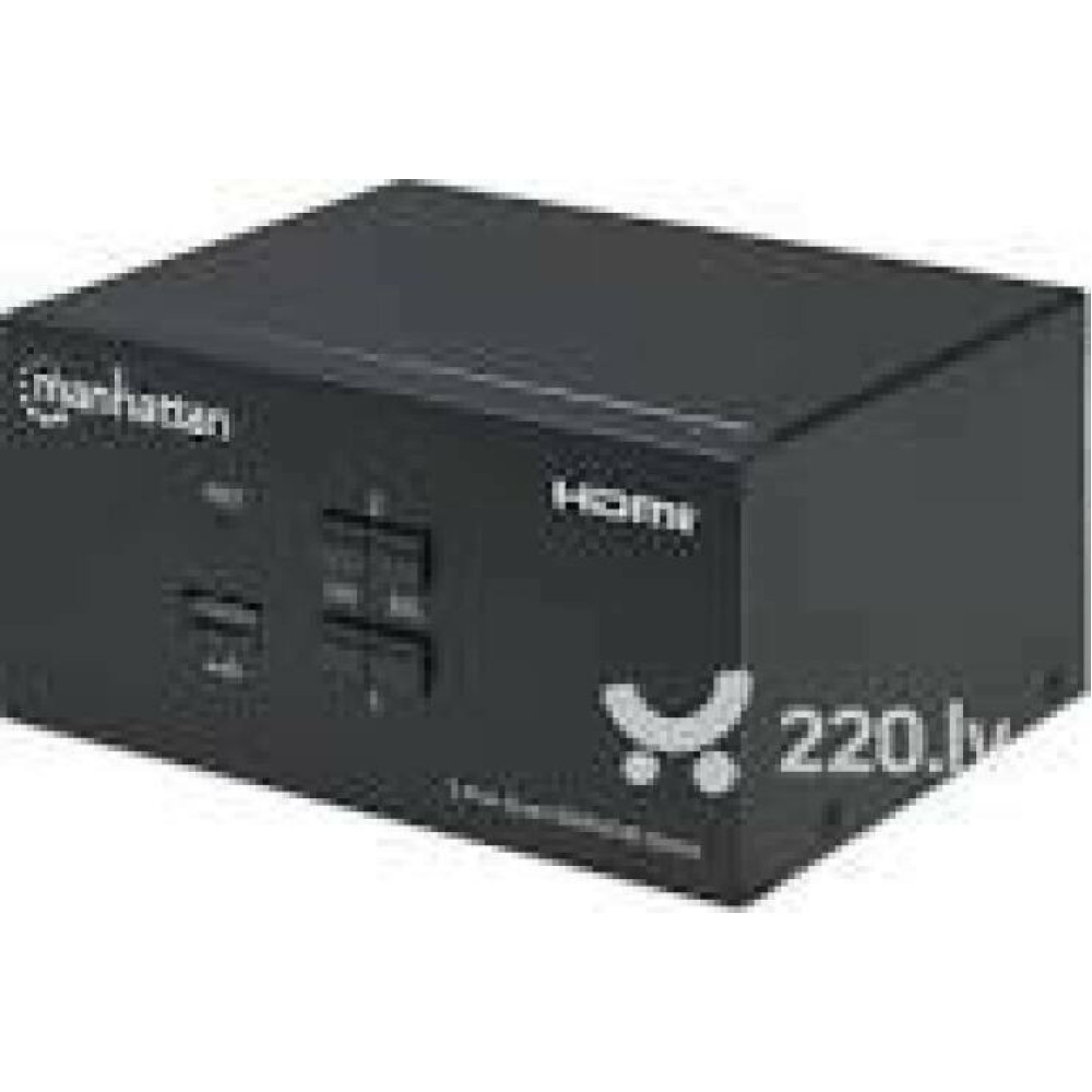 MANHATTAN KVM Switch HDMI/USB 2x1 Dual-Monitor Video 4K 30Hz