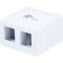 PREMIUM Line Surface Mounted 2 Port Box without Socket white