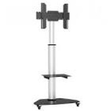 TECHLY Floor Stand with Trolley Shelf LCD/LED/Plasma TV 37inch-86inch White