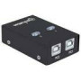 MANHATTAN Hi-Speed USB 2.0 Sharing Switch 1x2 Ports Dual Control Auto-Sensing USB 2.0 Type-A to Type-B Switch