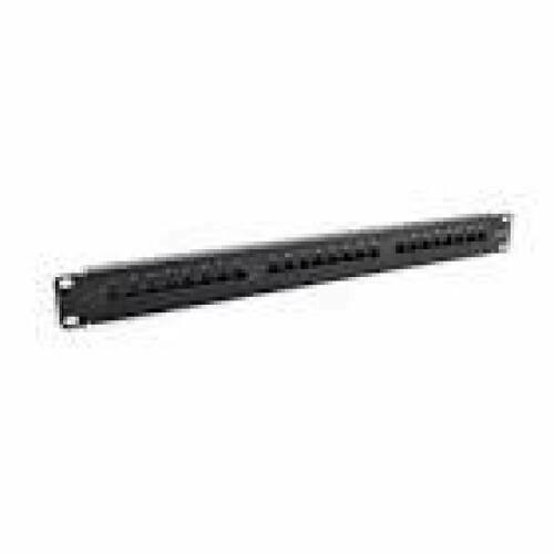 PREMIUM Line Communication panel 19inch CAT6 UTP 24xRJ45 black