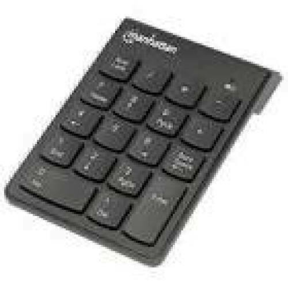 MANHATTAN Numeric Wireless Keypad USB Wireless 18 Full-Size Keys Black USB Micro Receiver