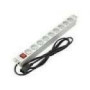 ASSMANN A-19-STRIP-4-IMP PDU outlet strip 19 RACK 9xType E 1.8m cable with C14 On/Off aluminium