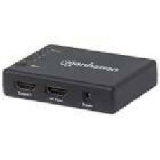 MANHATTAN 4K Compact 4-Port HDMI Splitter black 4K30Hz AC Powered