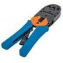 INTELLINET Universal Modular Plug Crimping Tool For RJ45 RJ12 and RJ11 Cuts and strips both round and flat cable Ratchet type