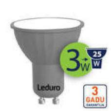LEDURO LED spuldze PAR16 GU10 3W 3000K 210lm matt